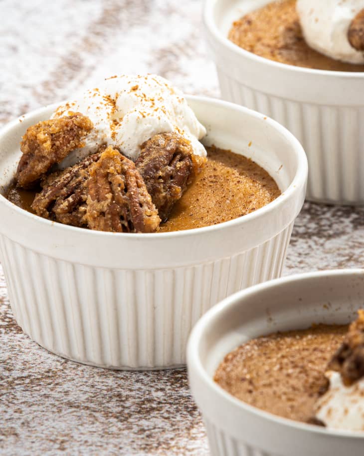 Pumpkin Custard Recipe Easy Individual Thanksgiving Dessert The Kitchn